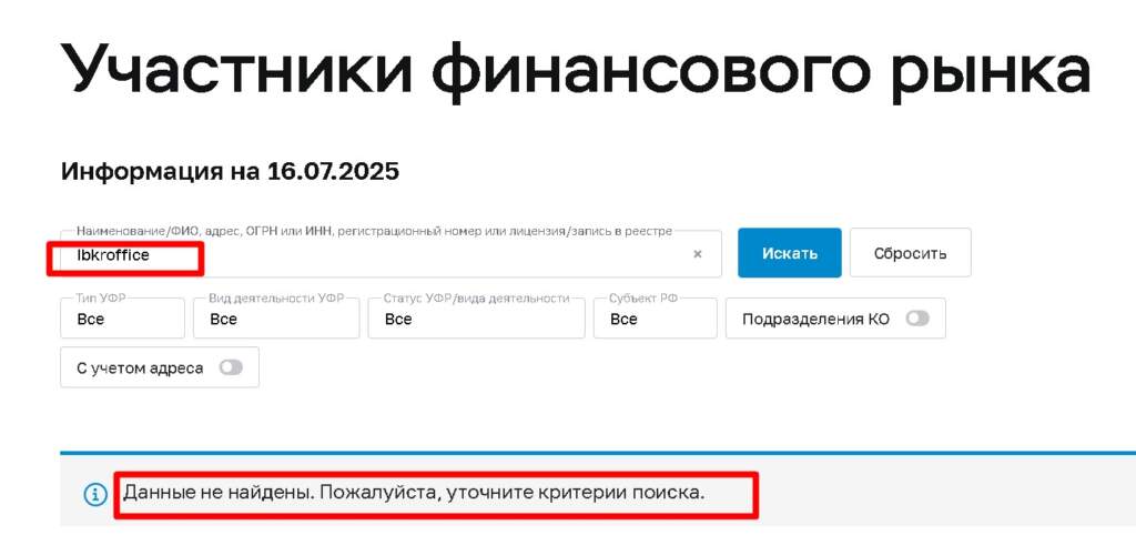 IBKR Office проверка лицензии